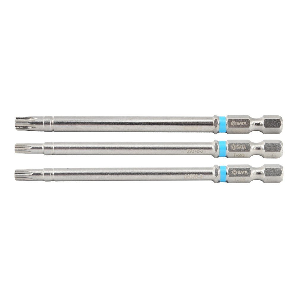 59047 SATA 3Pc. 1/4" Hex Shank Bits, 100mm Length, Torx® T20,T25,T30