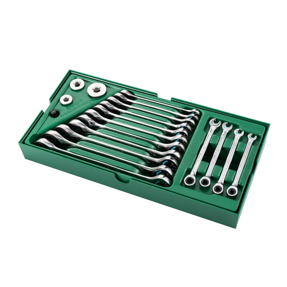 09925A SATA 19Pc. Comb Double Ratcheting Wrench Set
