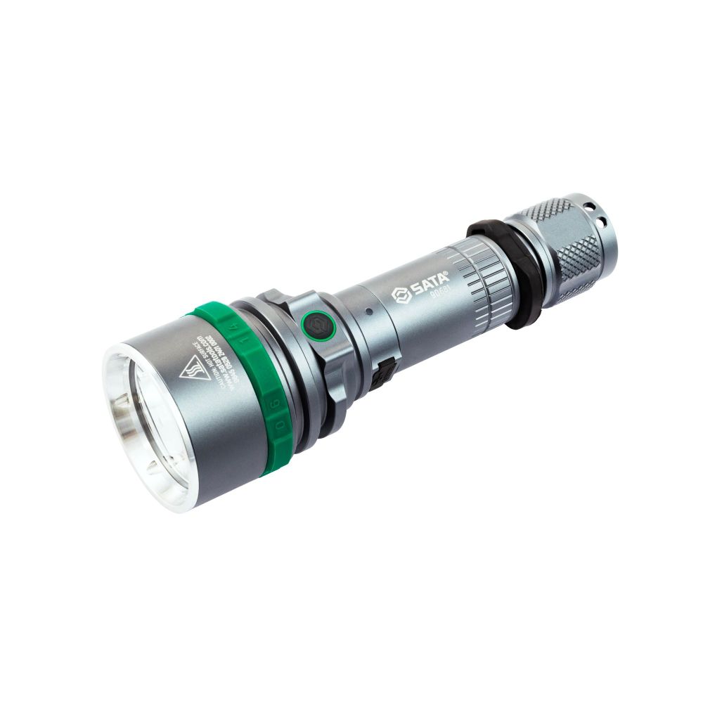 90681 SATA Long Throw Rechargeable Flashlight 1500lm