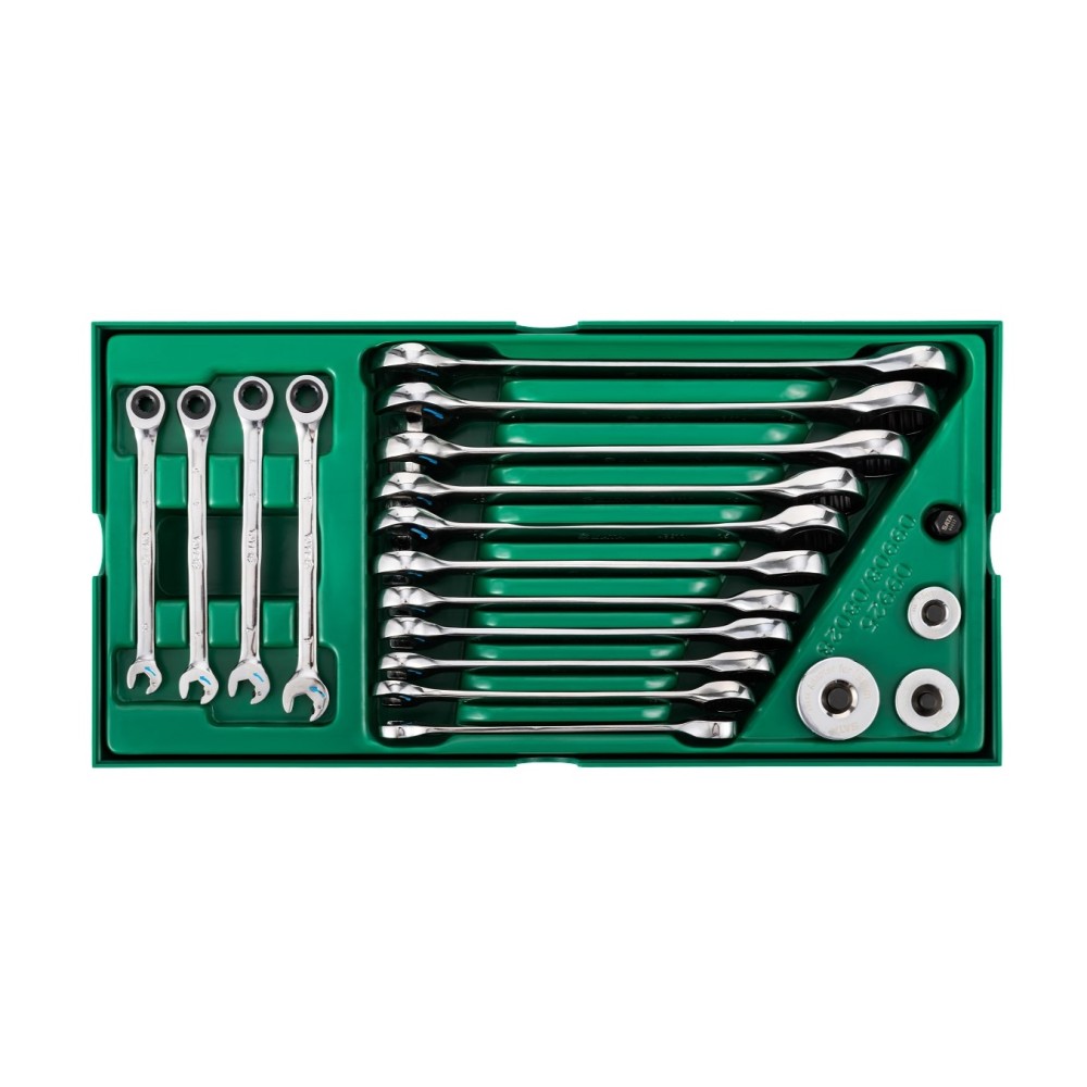 09925A SATA 19Pc. Comb Double Ratcheting Wrench Set