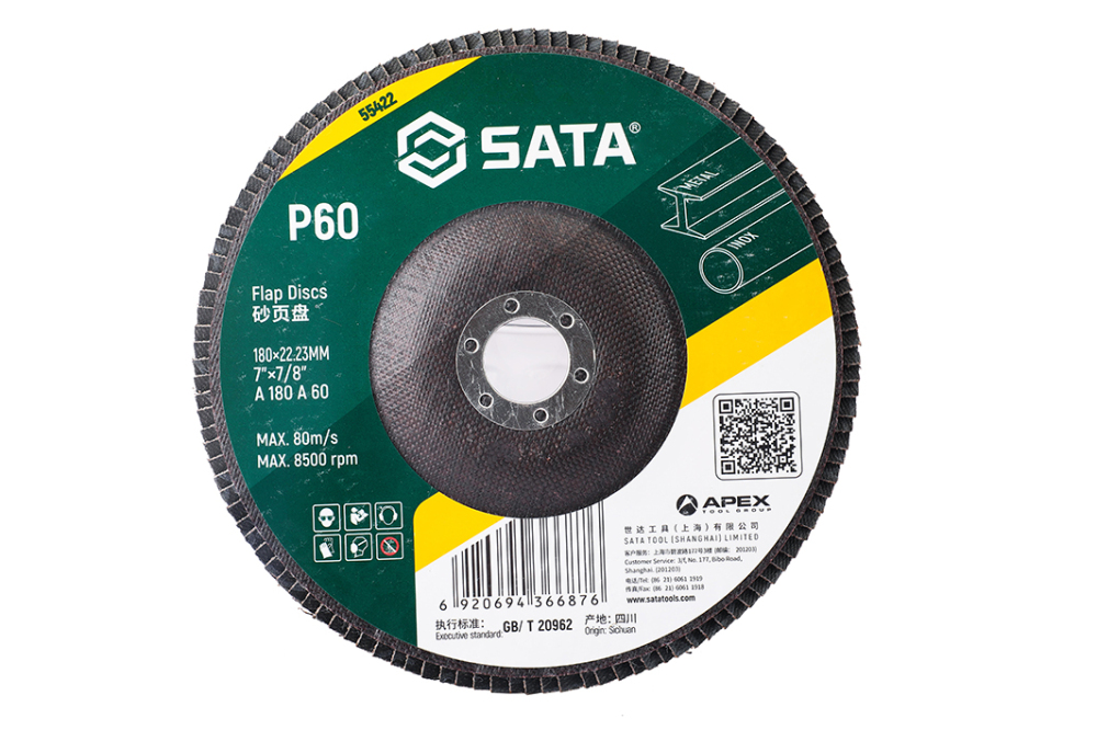 55422 SATA Flap Discs 180×P60×22.23MM
