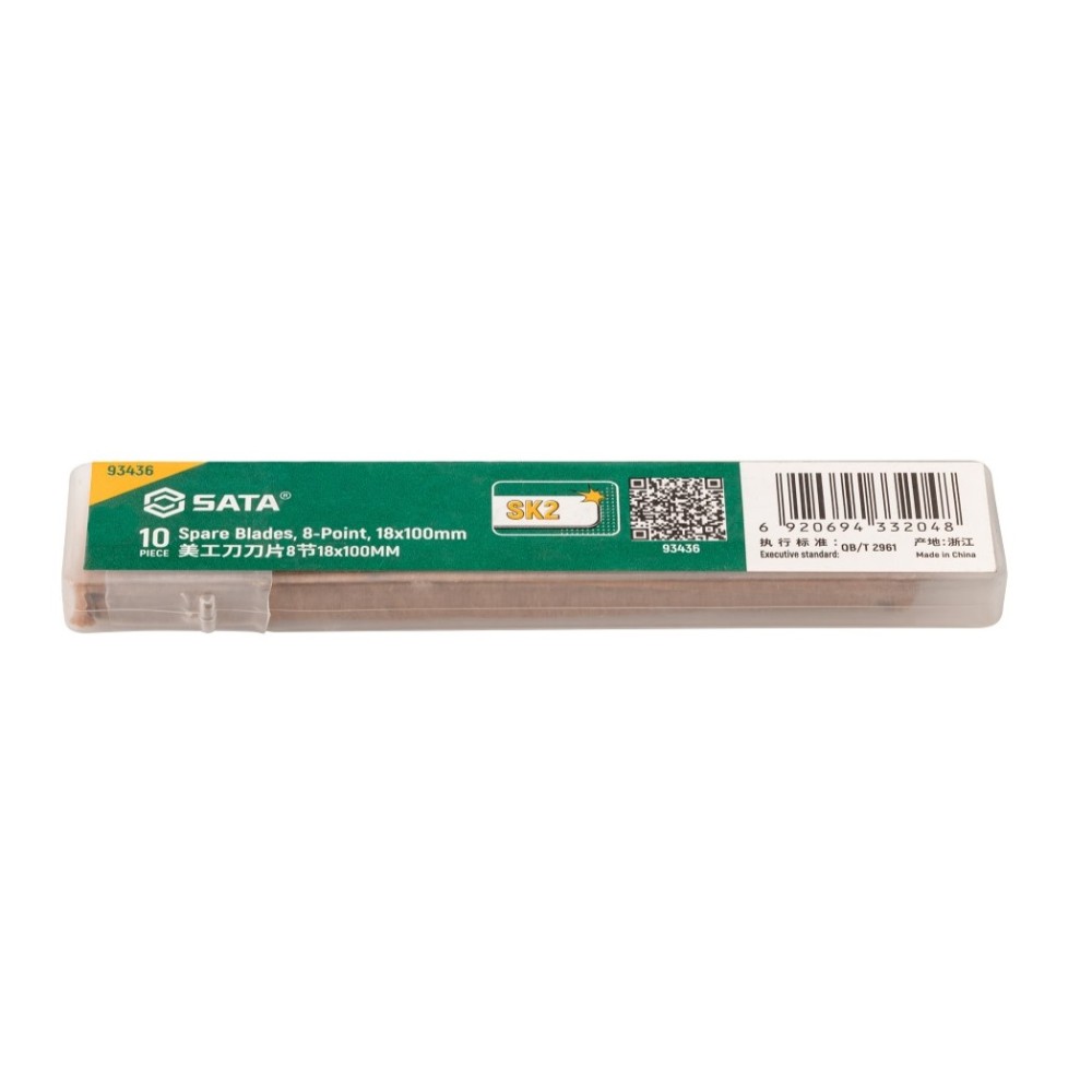93436 SATA 10Pc. Spare Blades, 8-point, 18x100MM