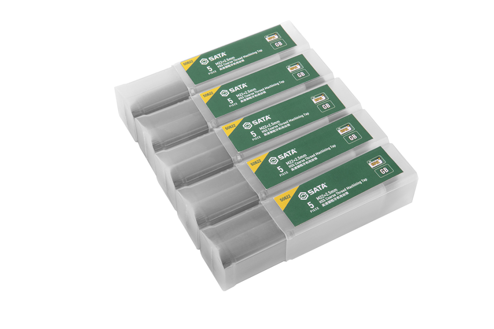 50624 SATA 5Pc. HSS Coarse Thread Machining Tap M24x3.0MM
