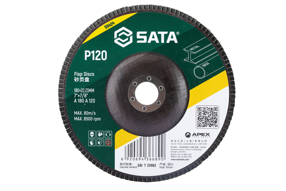 55424 SATA Flap Discs 180×P120×22.23MM