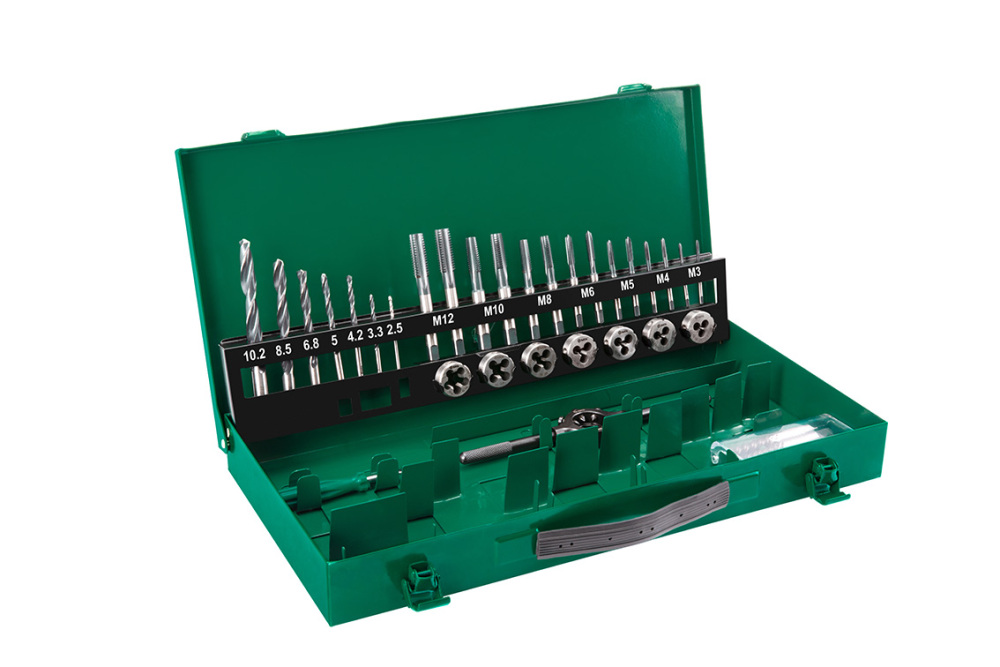 50455 SATA 37Pc. HSS Coarse Thread Tap & Die & Twist Drill Set