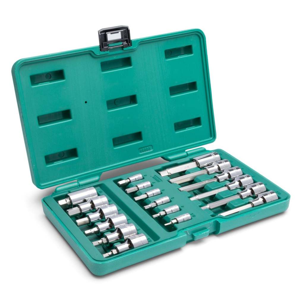 ST09053SJ SATA  18 Pc. 1/4” and 1/2” Drive Hex Bit Socket Set