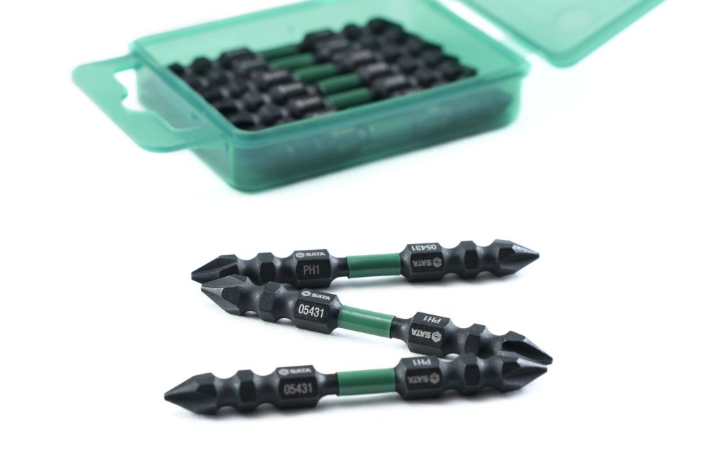 05451 SATA 10 PC 6.3mm*65mm bi-head impact bits#1