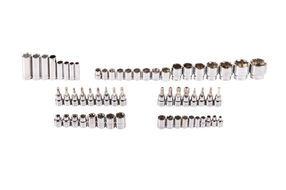 09014G SATA 128+1Pc 1/4''&3/8''&1/2'' Dr. Master Tool Set