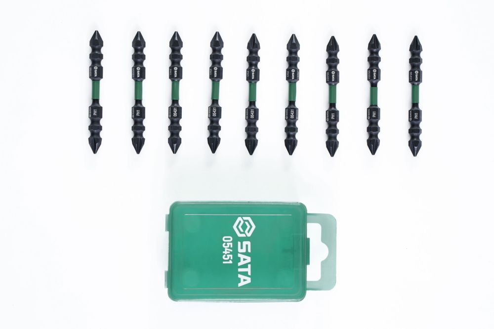 05451 SATA 10 PC 6.3mm*65mm bi-head impact bits#1