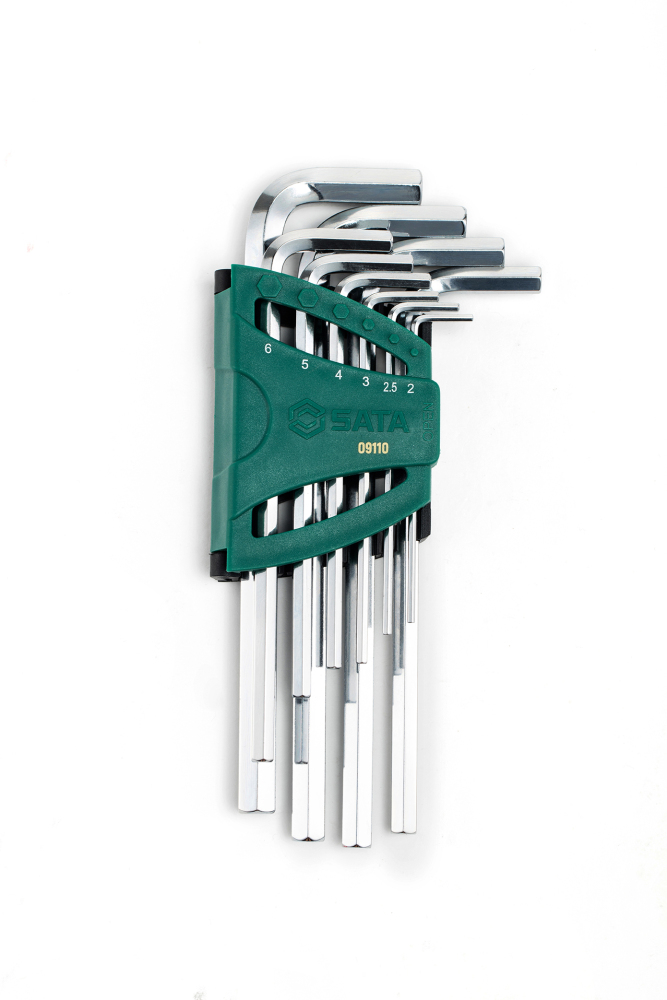 09110 SATA 10Pc Long Arm Hex Key Wrench Set