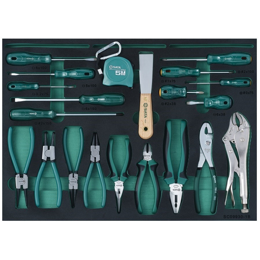 09930 SATA 249Pc. Metal Plate Tool Set (With 7 Drawer Trolley)