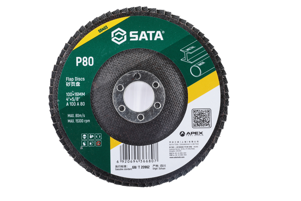 55403 SATA Flap Discs 100×P80×16MM