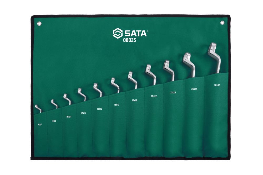 08023 SATA 11Pc. Deep Offset Box End Wrench Set