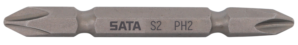 59102B-65 SATA 10Pc. 1/4" Double End Bits, 65MM Length, φ5.5, PH2