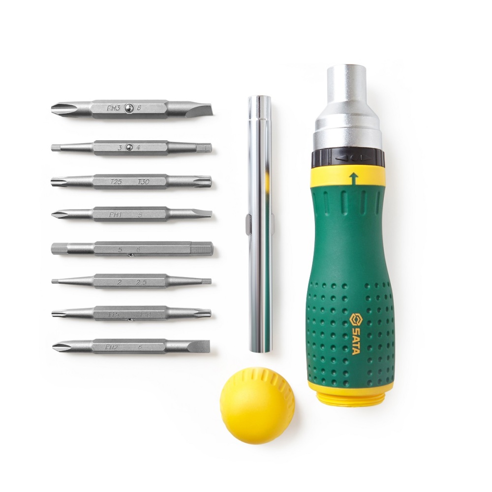 09350 SATA 19 In 1 Interchangeable Ratchet Screwdriver Set