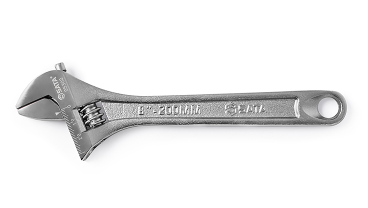 05302 SATA WIDE JAW  ADJUSTABLE WRENCH 8"