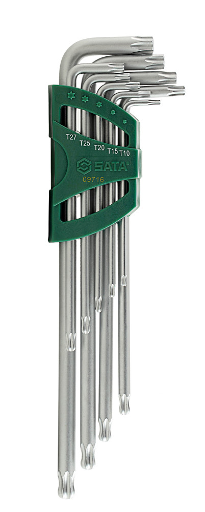 09716 SATA 9Pc. Extra Long Arm Ball Star Key Set