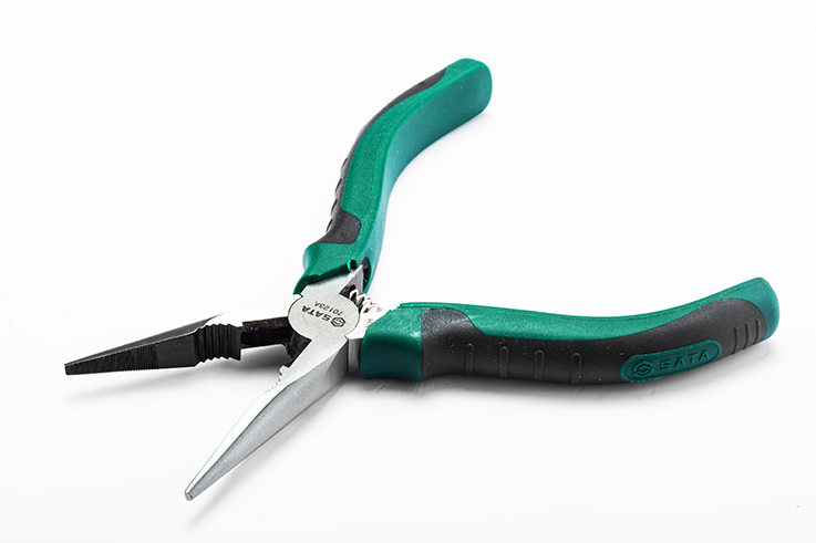 70123A SATA Japannish Curved Jaw Long Nose Pliers 6"