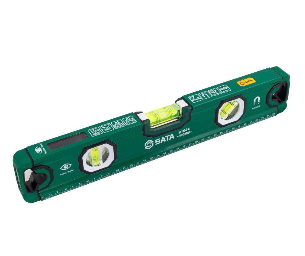 91644 SATA Magnetic Three Bubble Level 16"