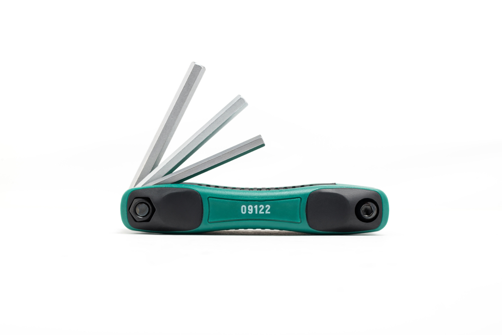 09122 SATA 9Pc. Folding Hex Key Set, S.A.E.
