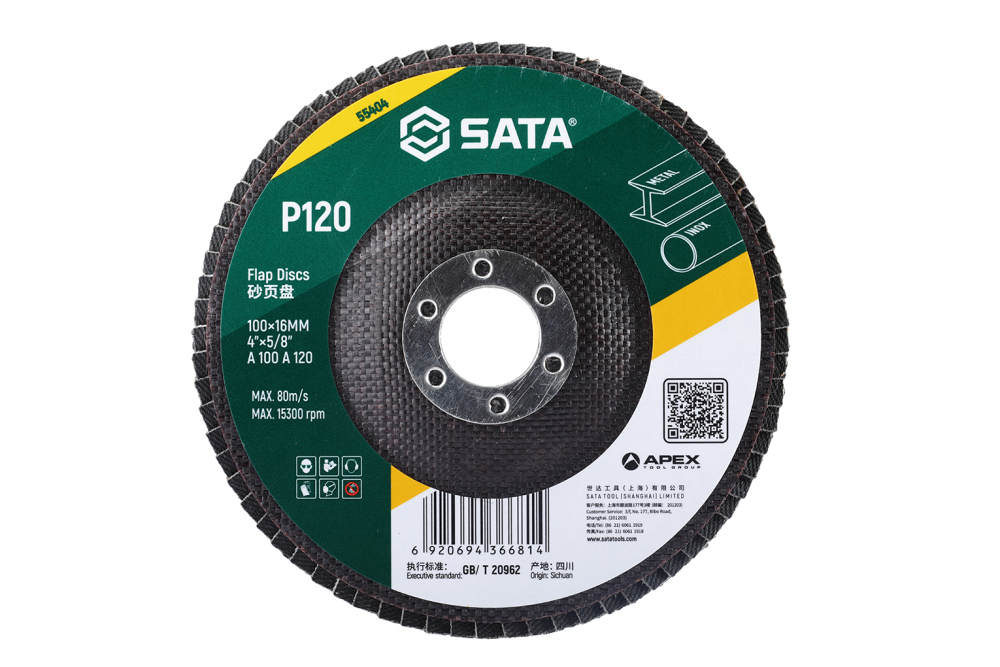 55404 SATA Flap Discs 100×P120×16MM
