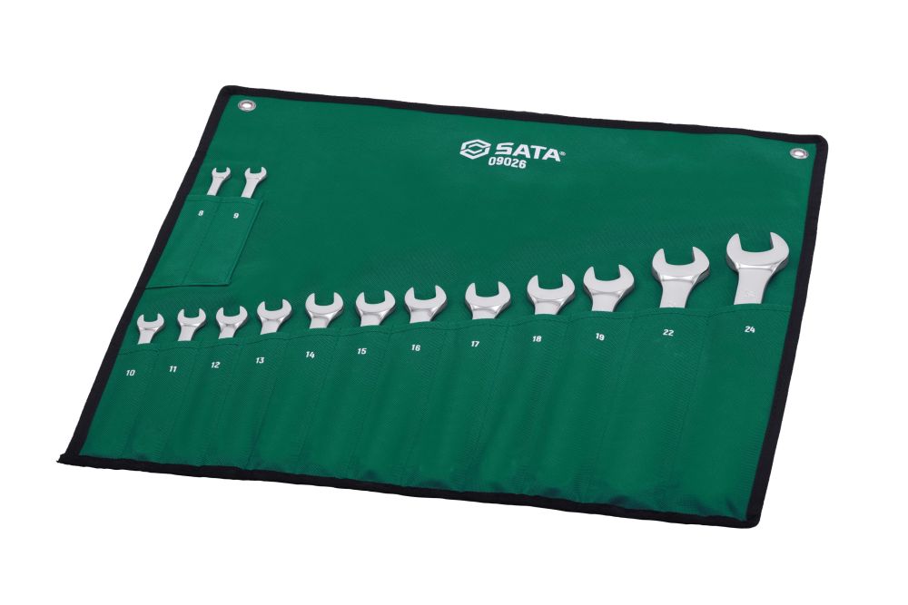 09026 SATA 14Pc. Full Polish Combination Wrench Set