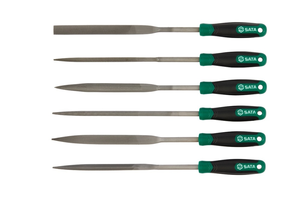 03703 SATA 6Pc. Rubber Grip File Set 5x180MM