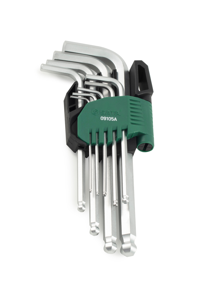 09105A SATA 9 PCS LONG ARM BALL POINT HEX KEY SET MM (CrV)