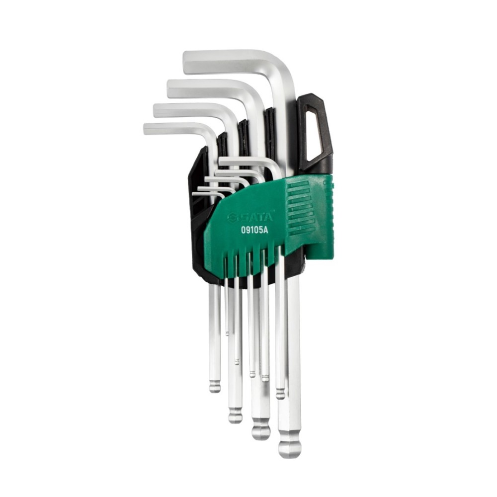 09105A SATA 9 PCS LONG ARM BALL POINT HEX KEY SET MM (CrV)