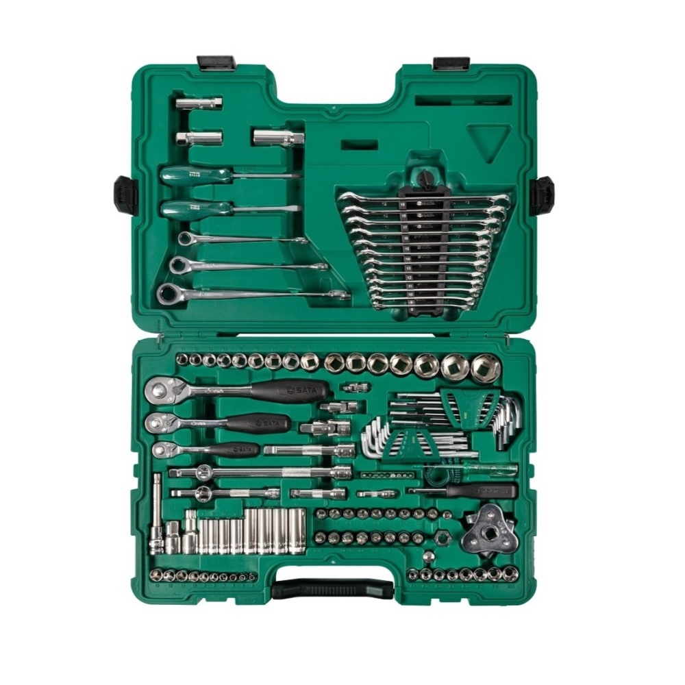 09014G SATA 128+1Pc 1/4''&3/8''&1/2'' Dr. Master Tool Set