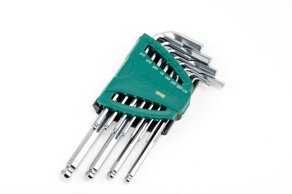 09106 SATA 12Pc. Long Arm Ball Point Hex Key Set, S.A.E.
