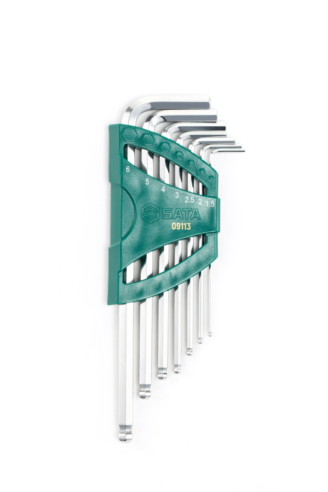 09113 SATA 7Pc. Long Arm Ball Point Hex Key Set