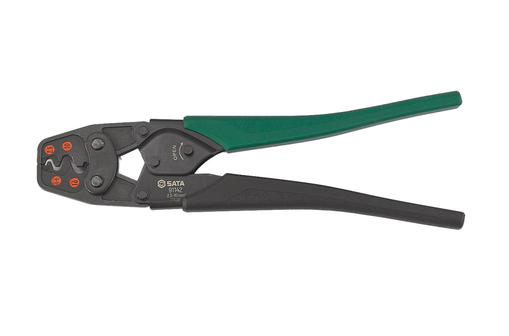 91142 SATA Crimping Pliers for Non-Insulated Terminals 2.5-16mm2