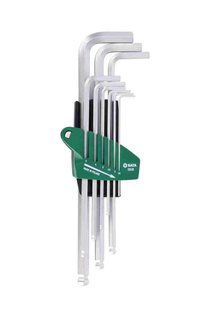 09128 SATA 9Pc. Extra Long Ball Point Hex Key Set