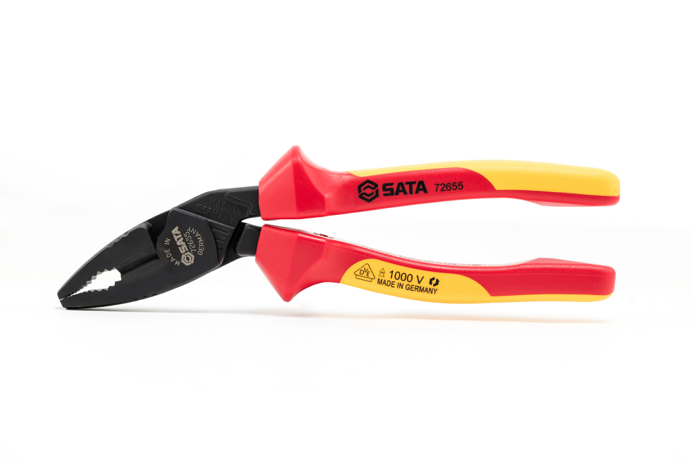 72655 SATA G Series VDE Insulated High Leverage Combination Pliers 7.5"