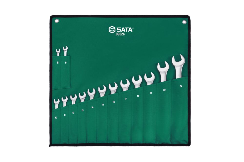 09026 SATA 14Pc. Full Polish Combination Wrench Set