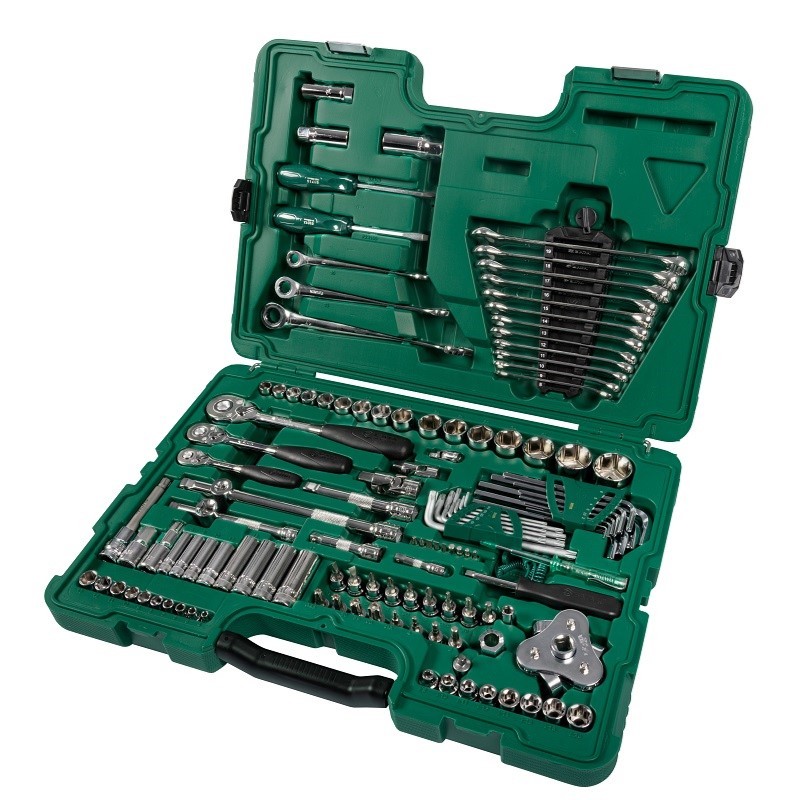09014G SATA 128+1Pc 1/4''&3/8''&1/2'' Dr. Master Tool Set