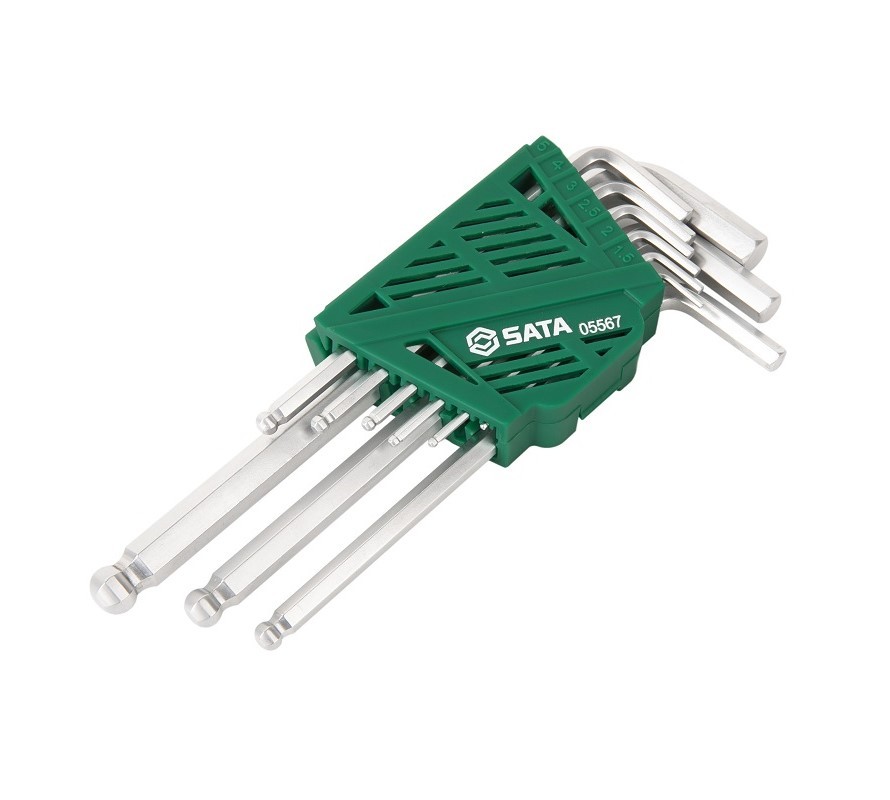 05567 SATA 9PC. LONG ARM BALL POINT HEX KEY SET