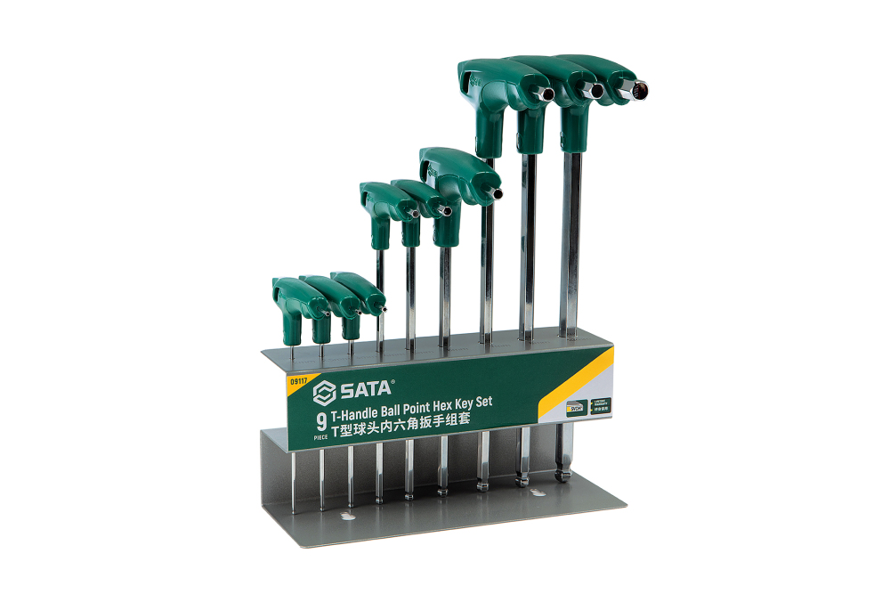 09117 SATA 9Pc. T-handle Ball Point Hex Key Set