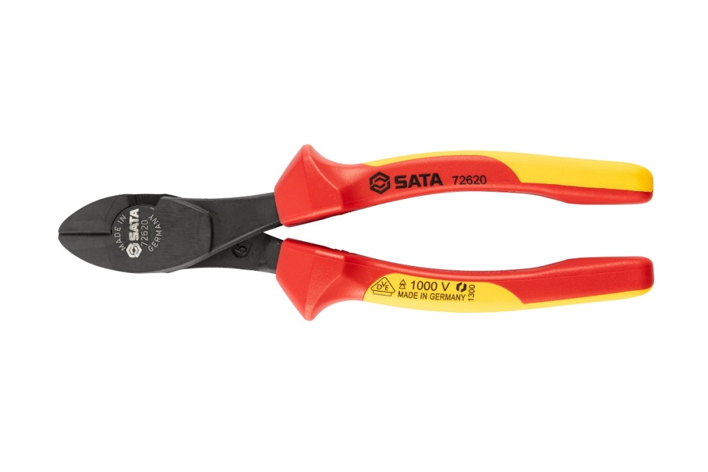 72620 SATA G Series VDE Insulated Heavy Duty Diagonal Pliers 8"