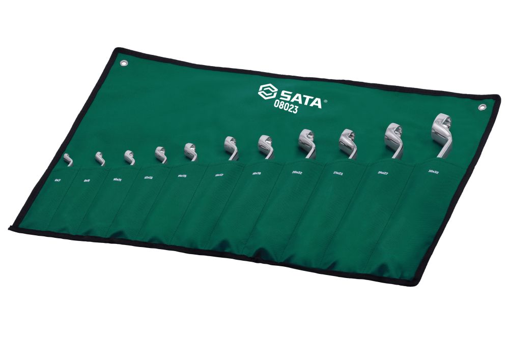 08023 SATA 11Pc. Deep Offset Box End Wrench Set