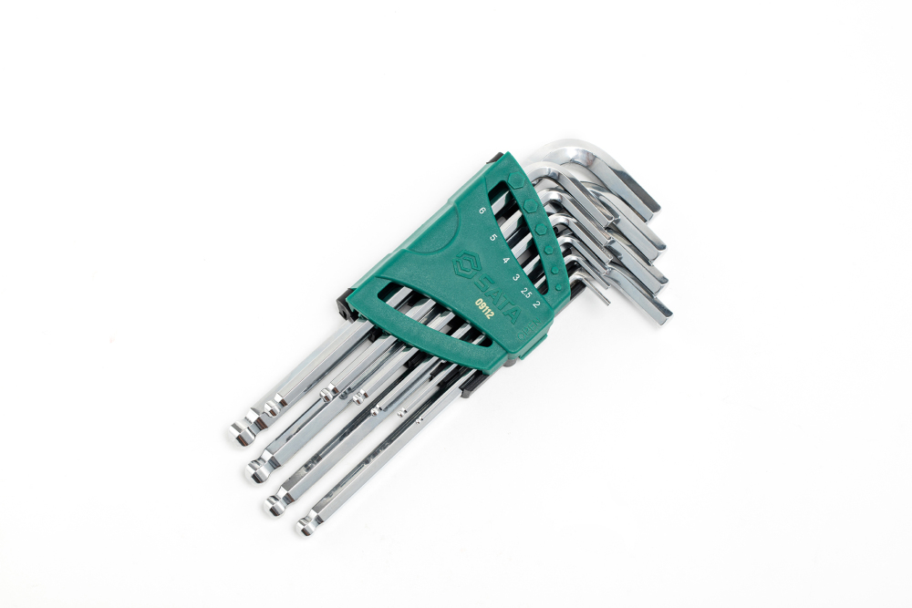 09112 SATA 10Pc Long Arm Ball Point Hex Key Wrench Set