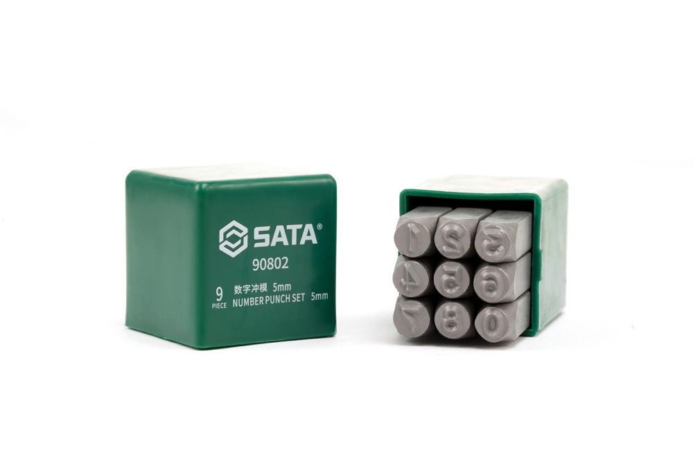90803 SATA 9Pcs Number Punch Set 6MM