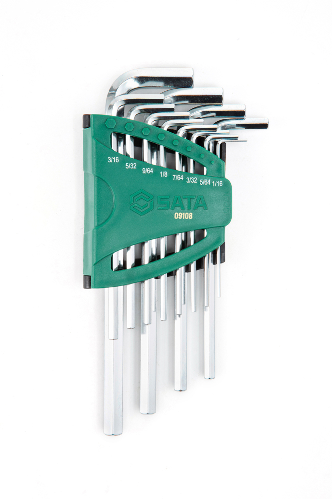 09108 SATA 12Pc. Long Arm Hex Key Set. S.A.E.