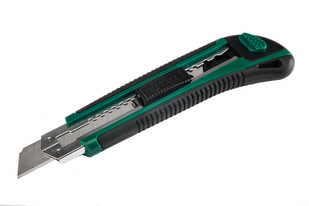 93428 SATA Rubber Grip Snap-off Knife, 8-point, 18x100MM