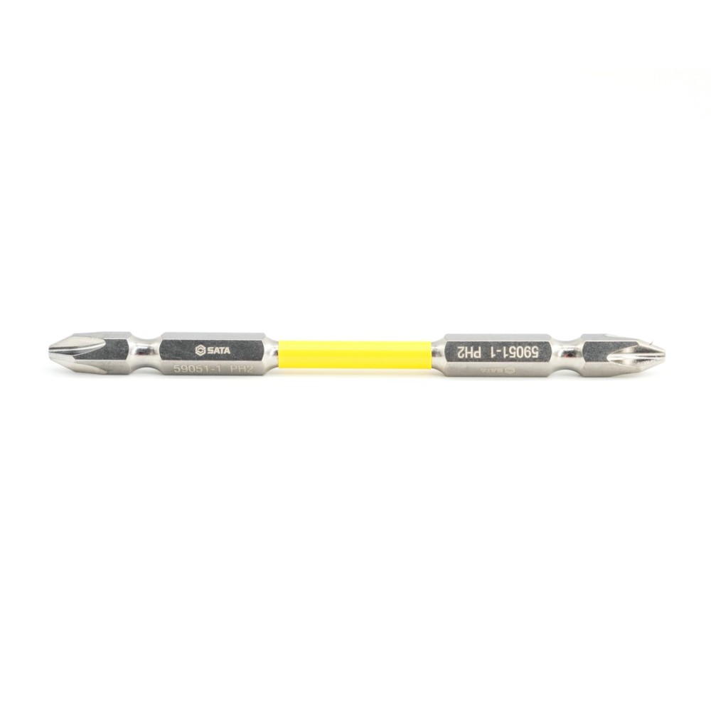 59051 SATA 3Pc. 1/4" Hex Shank Double End Impact Bits, 100mm Length, #2/#2