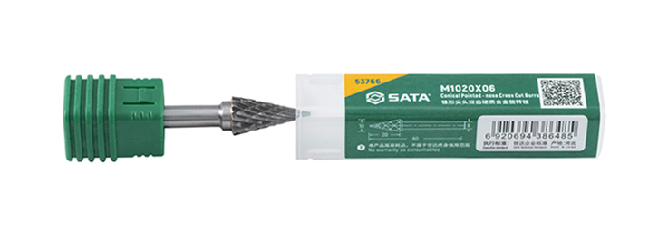 53766 SATA Conical pointed-nose cross cut burrs M1020X06
