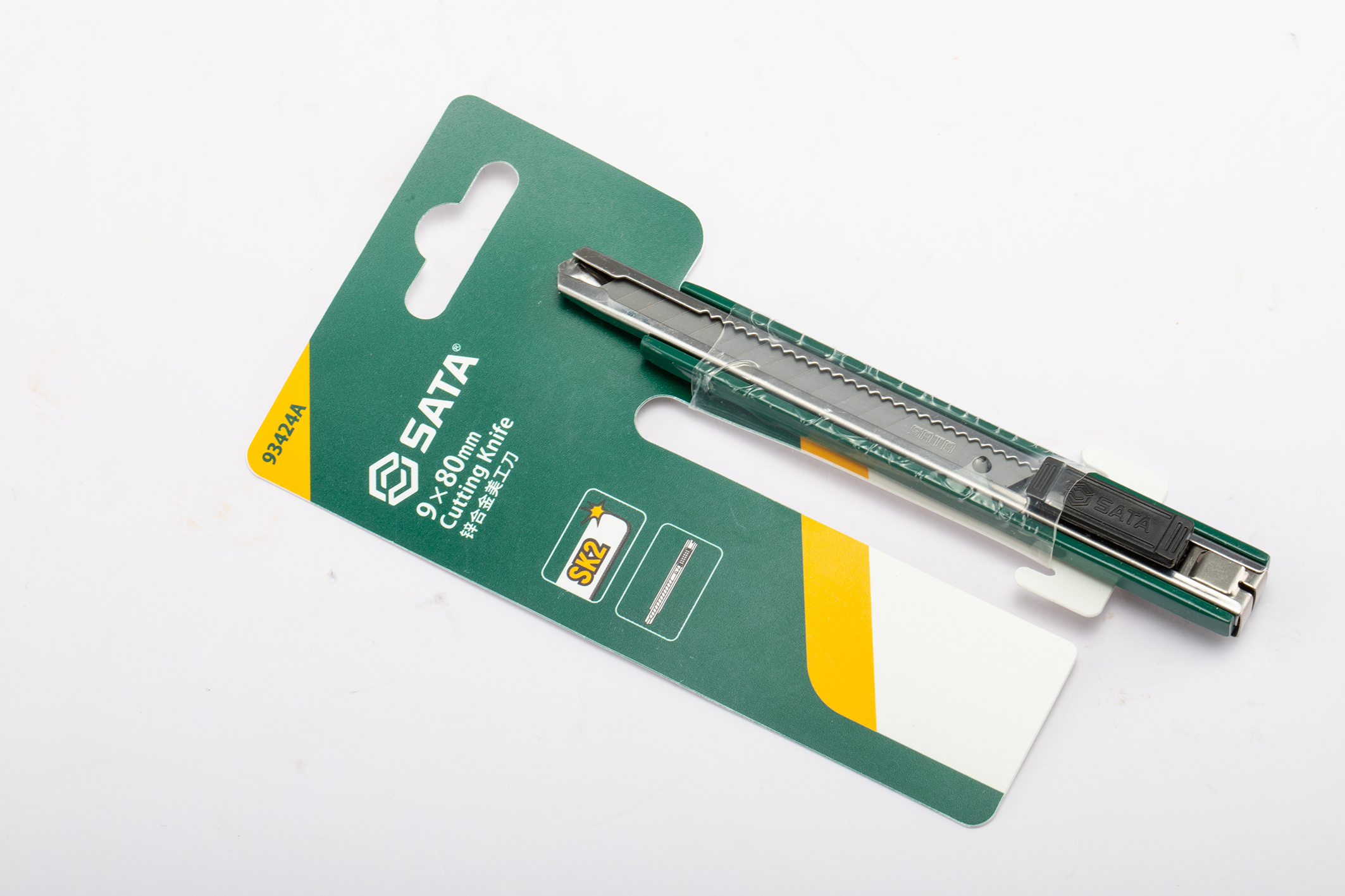 93424A SATA Zinc Alloy Utility Knife, 13-point, 9x80MM