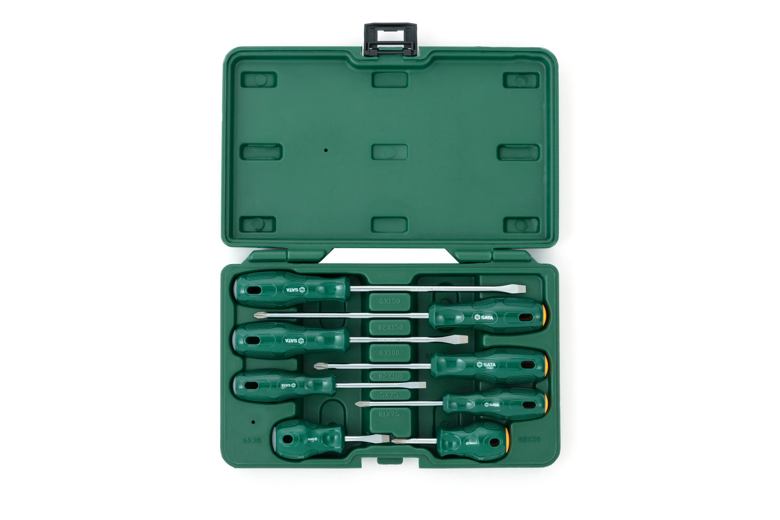 09306 SATA 8Pc. A Series Screwdriver Set, Slotted&Phillips Tips