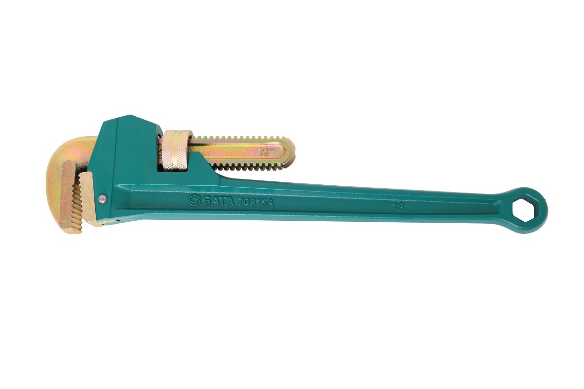 70813A SATA Heave Duty Pipe Wrench With Titanium 10"